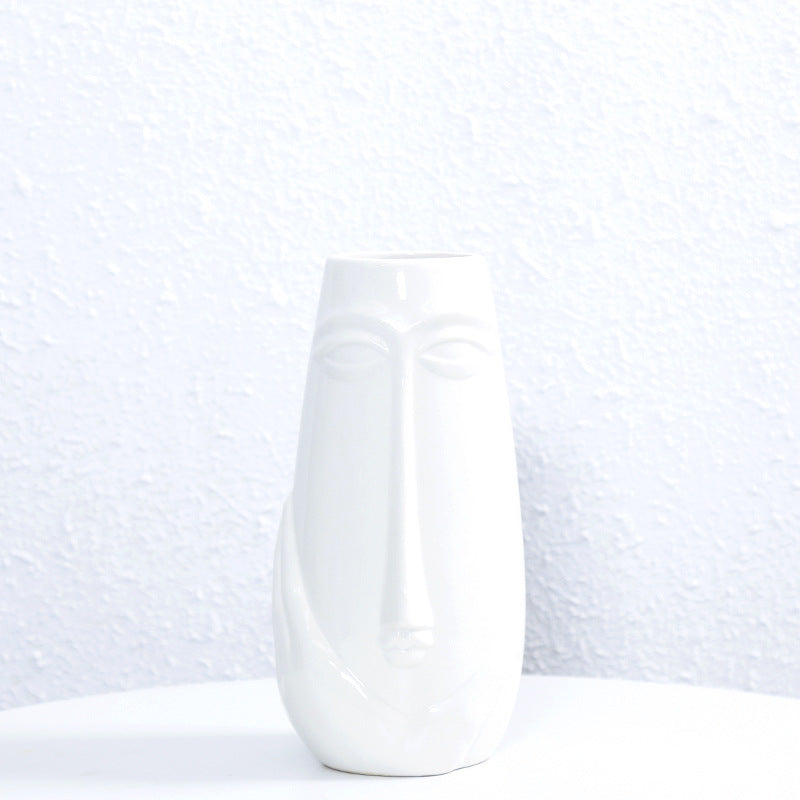 Artistic Face-Shaped Ceramic Vase Stornfeild