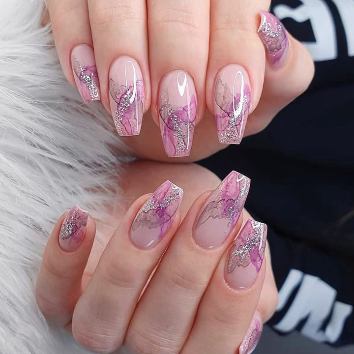 Artful Nail Art with Glitter Details Stornfield