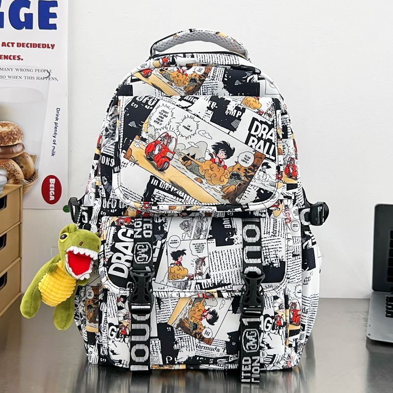 Backpack in Comic Design with Soft Plush Pendant Stornfield