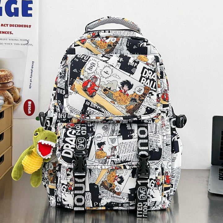 Backpack in Comic Design with Soft Plush Pendant Stornfield