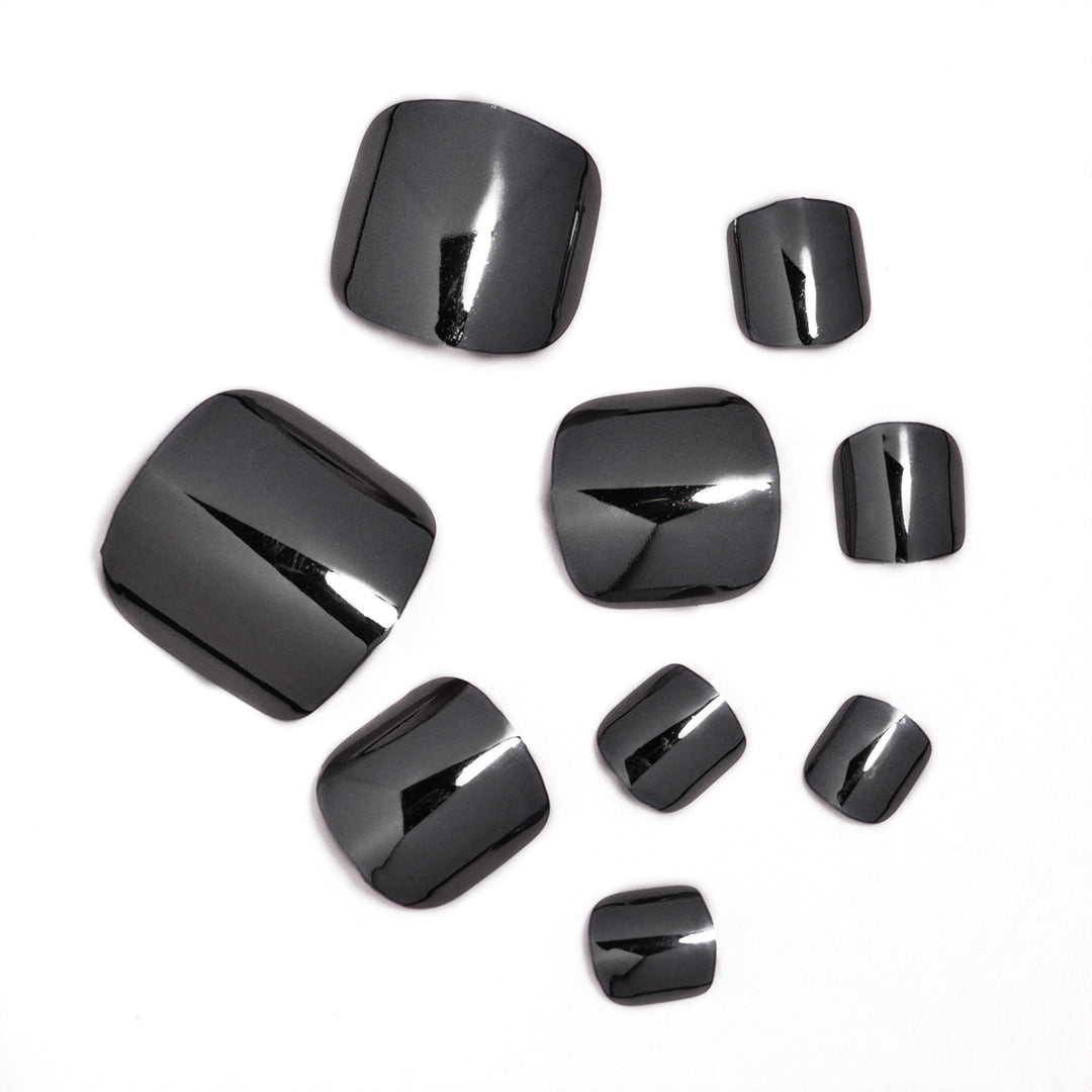 Premium Glossy Square Press-On Nails Stornfield