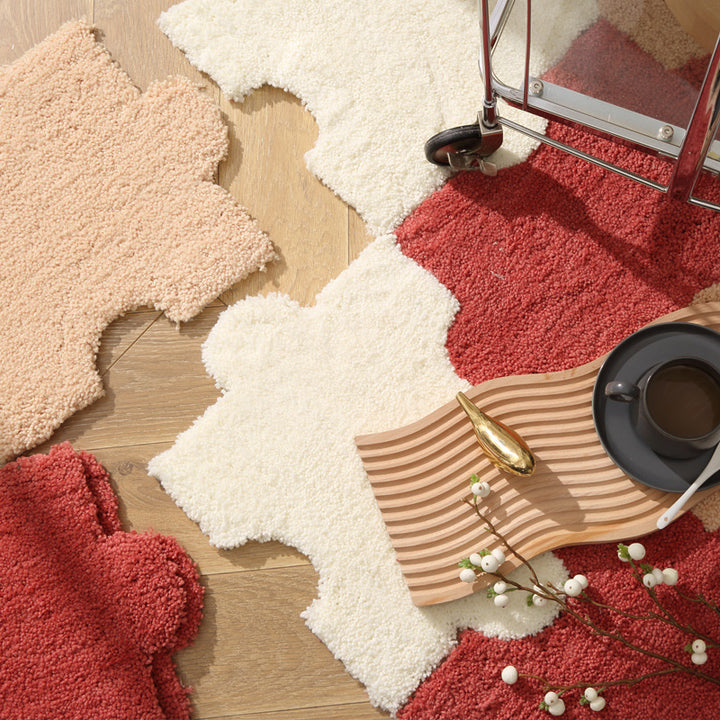Soft Plush Puzzle-Shaped Bath Mat