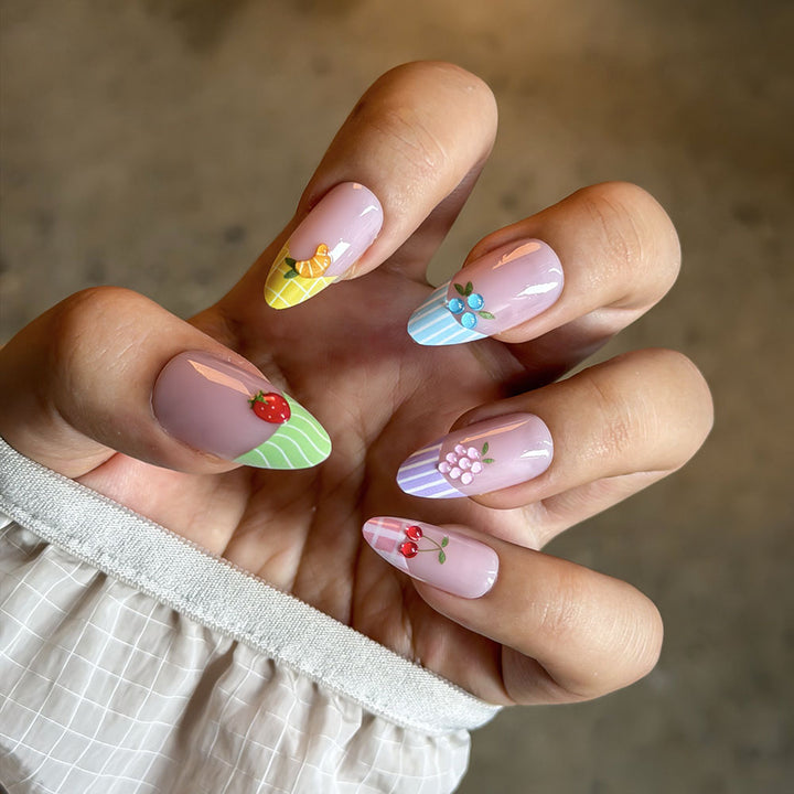 Fruit-Inspired Artistic Press-On Nail Set Stornfield