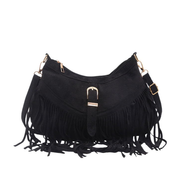 Bohemian Suede Fringe Handbag
