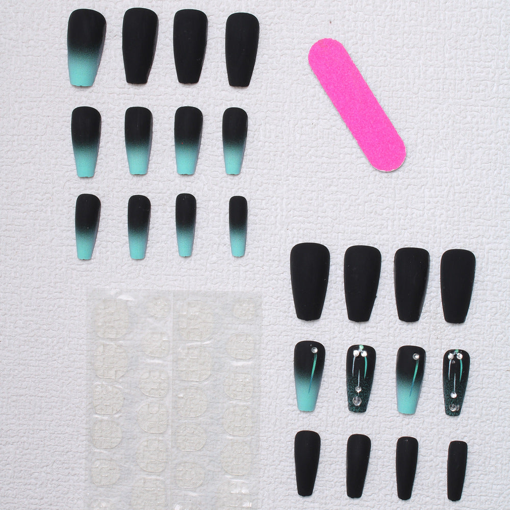 Matte Ombre Press-On Nail Design Stornfield