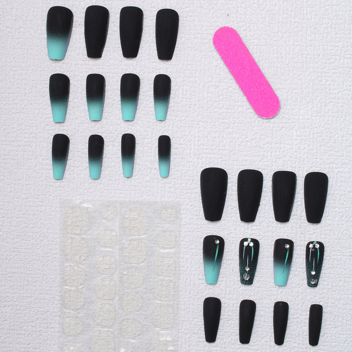 Matte Ombre Press-On Nail Design Stornfield