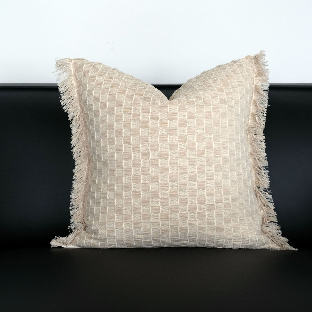 Textured Woven Accent Cushion for Home Display