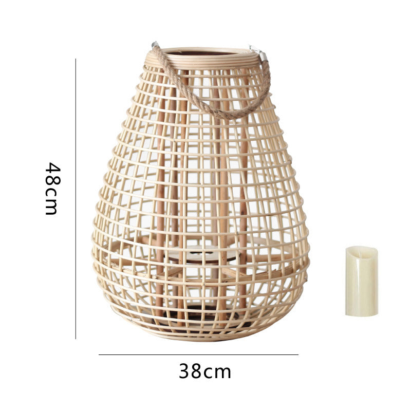 Decorative Rattan Lantern with Carry Handle Stornfield