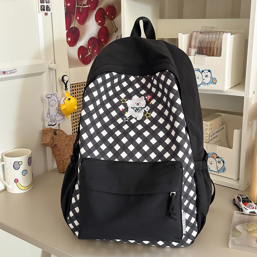 Cute Decorative Checked Pattern Backpack Stornfield