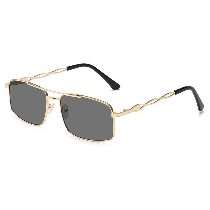 Women's sunglasses with trendy rectangular frame and yellow lenses Stornfield