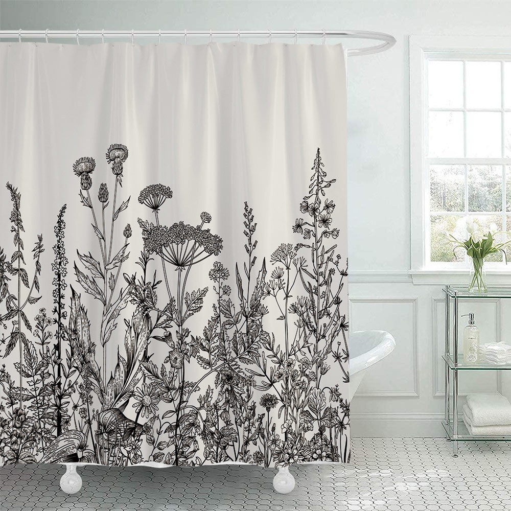 Botanical Illustration Shower Curtain Stornfield