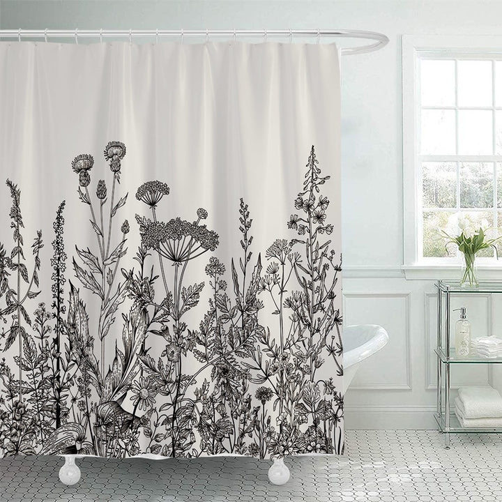 Botanical Illustration Shower Curtain Stornfield
