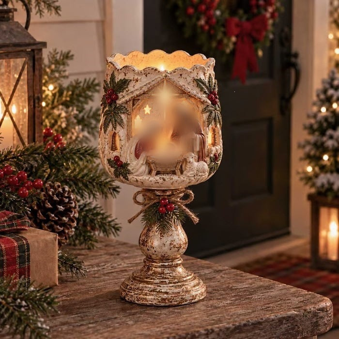 Decorative Santa Claus Candle Holder Stornfield