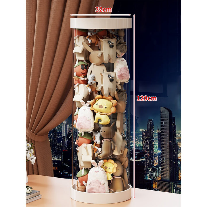 Tall Clear Acrylic Plush Toy Display Tower Organizer