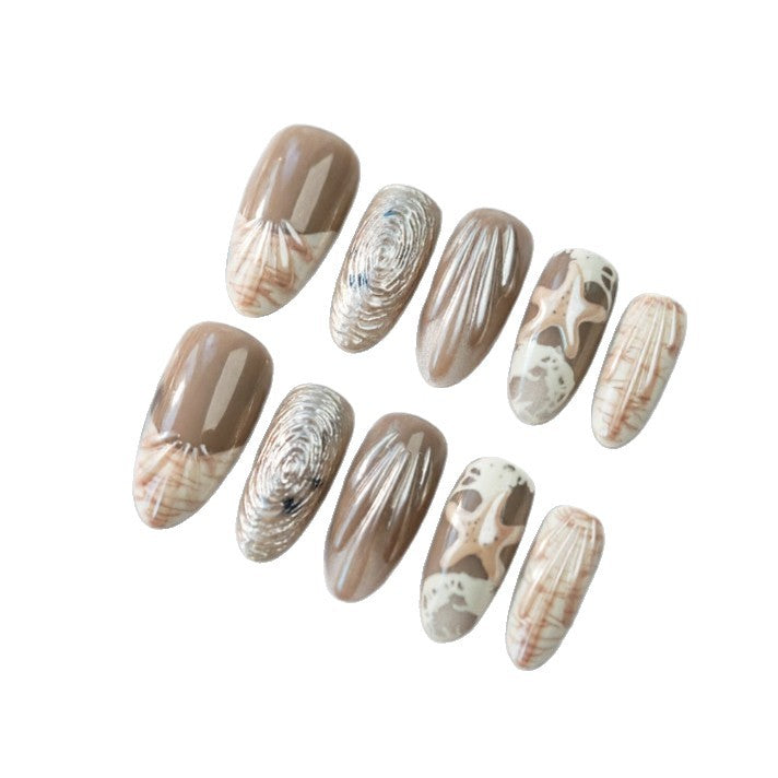 Elegant Nail Tips with Maritime Design Stornfield