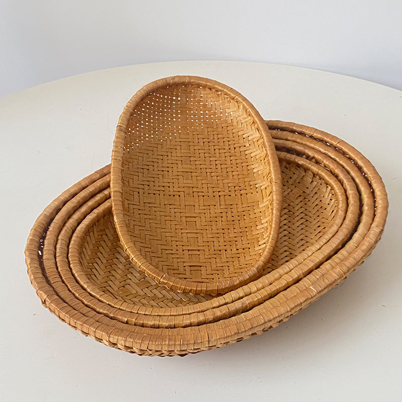Elegant and handwoven fruit serving platter Stornfield