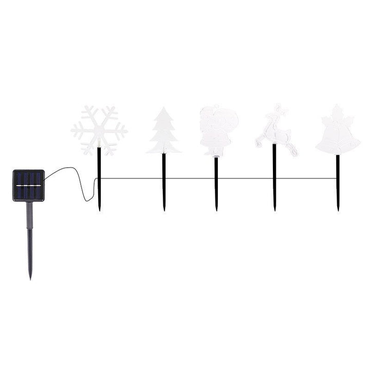 Acrylic Holiday Motif Solar Pathway Stake Lights With Warm LED And Ground Spike Stornfield