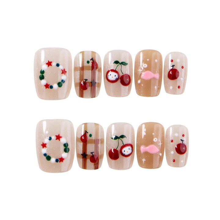Festive Decorative Press-On Nail Art Set Stornfield