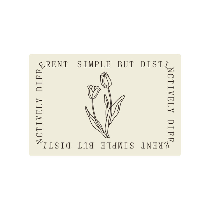 Beef decorative vinyl sticker with minimalist tulip illustration