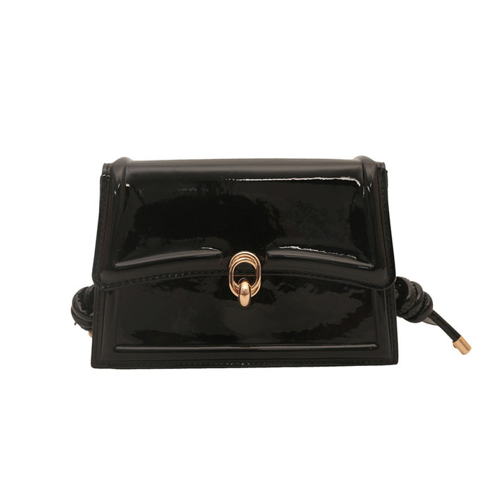 Elegant Patent Leather Crossbody Clutch