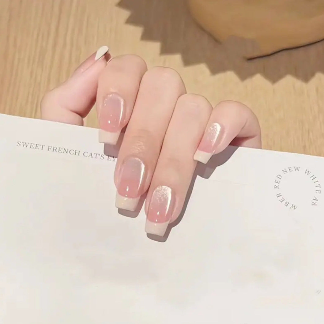 Artificial nails with elegant French tip design Stornfield