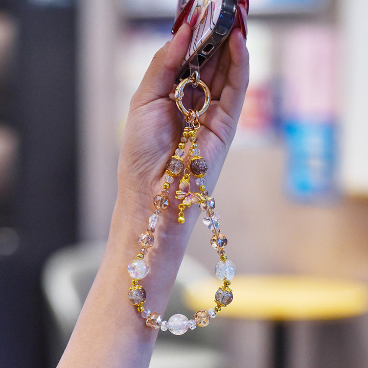 Elegant Butterfly Charm Beaded Keychain Stornfield