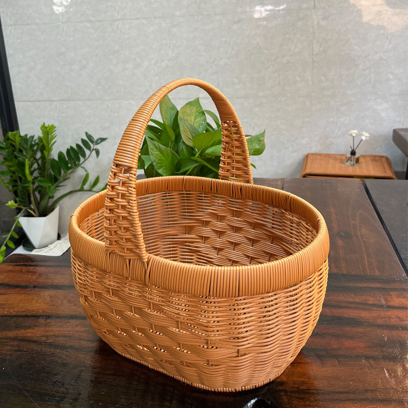 Ladies Handmade Basket with Elegant Handle Stornfield