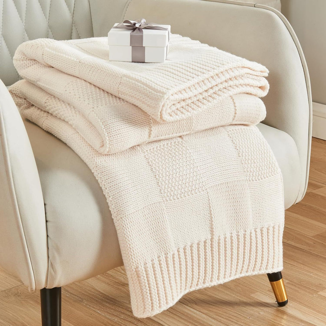 Textured Knit Throw Blanket Stornfield