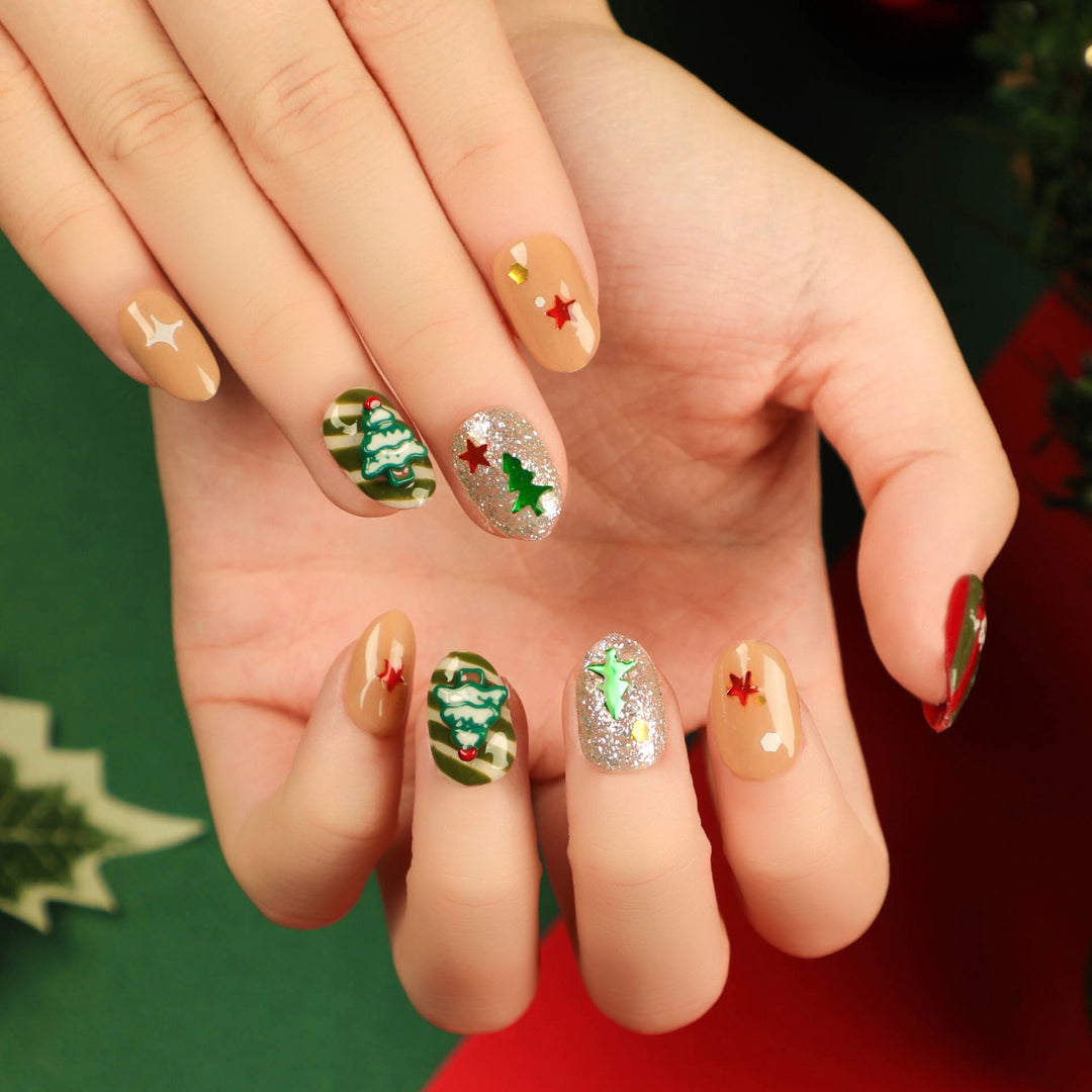 Creative nail art with festive Christmas design Stornfield