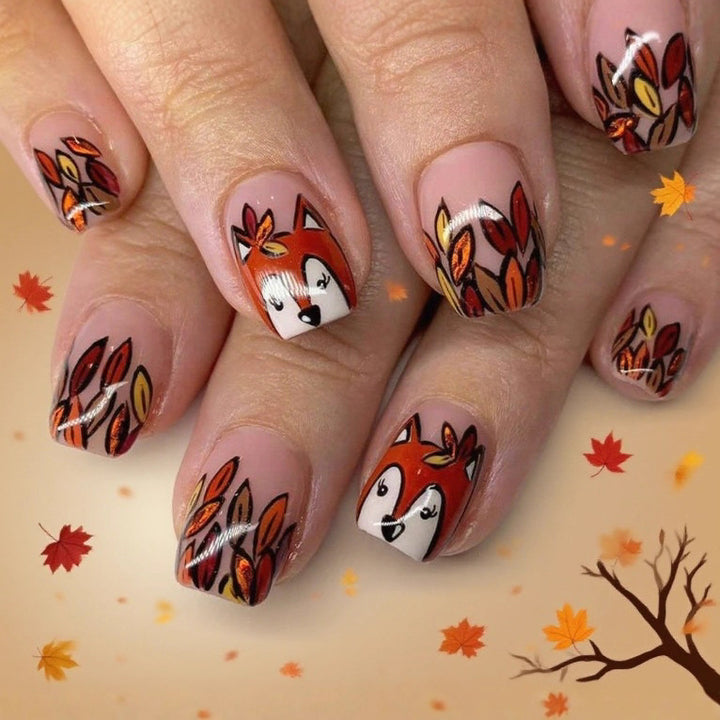 Seasonal Fox-Inspired Nail Art Stornfield