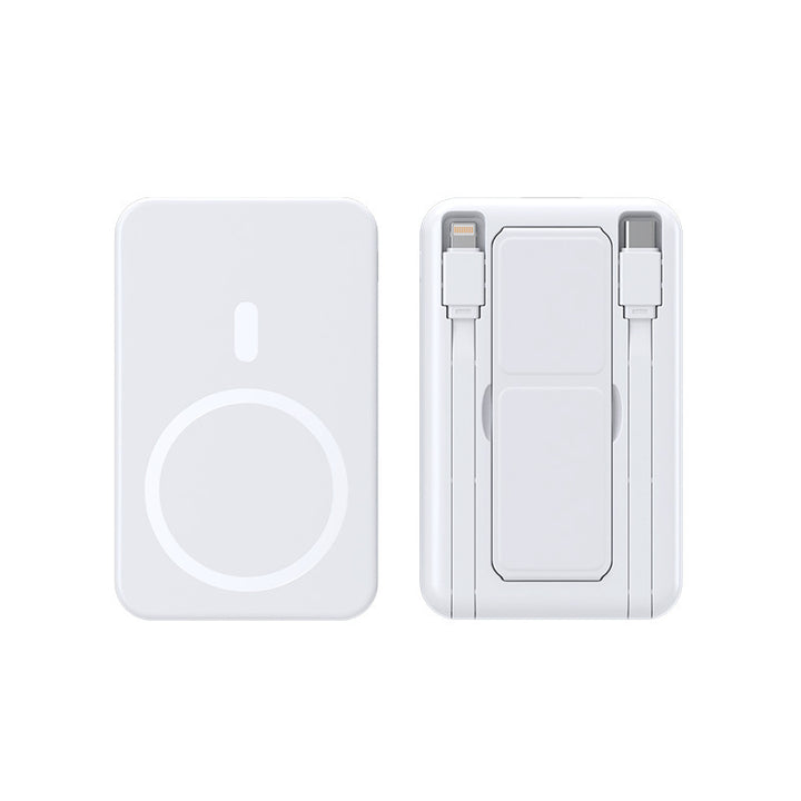 Portable wireless charger with integrated cable system Stornfield
