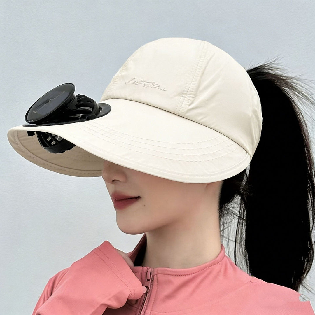 solar-powered mesh baseball cap with removable front fan Stornfield