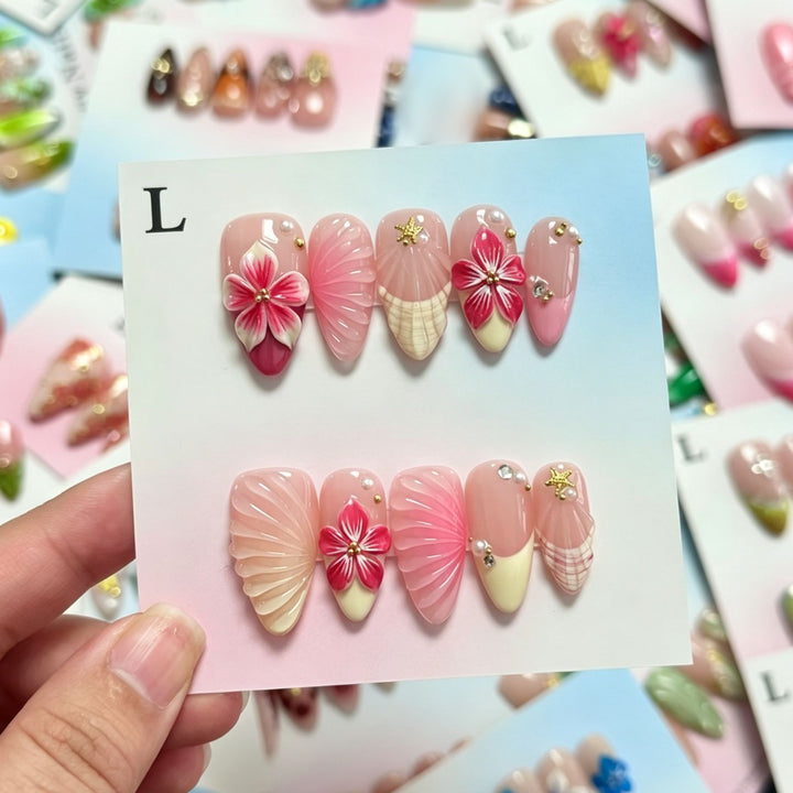 Artisan Floral Press-On Nails Set