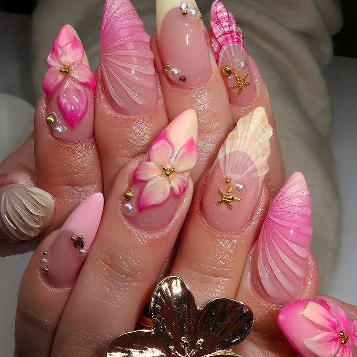 Artistic Nautical Theme Nail Art Enhancements Stornfield