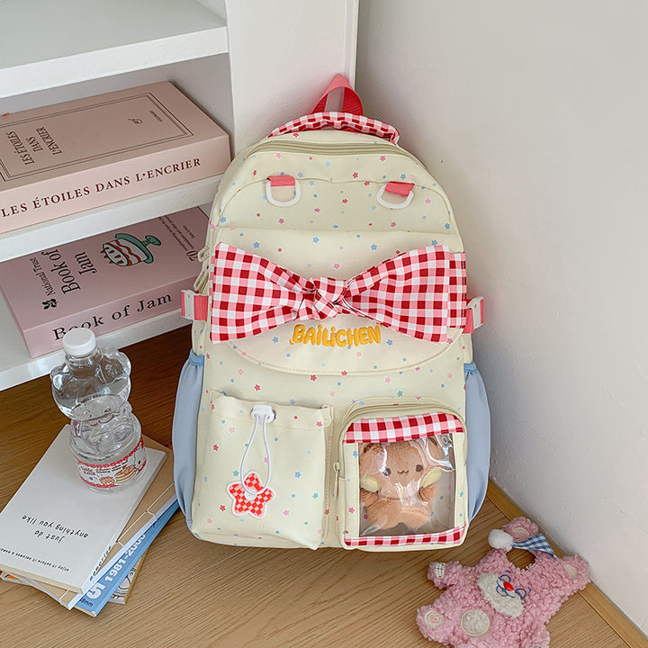 Cute Bow-Embellished School Backpack Stornfield