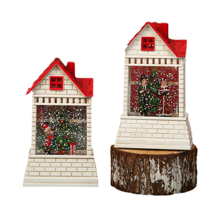 Illuminated Christmas village with moving figures Stornfield