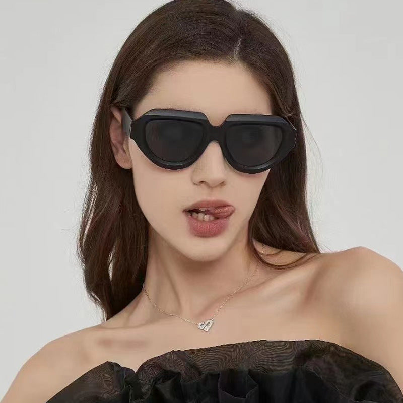 Women's fashionable sunglasses with unique, angular frame Stornfield