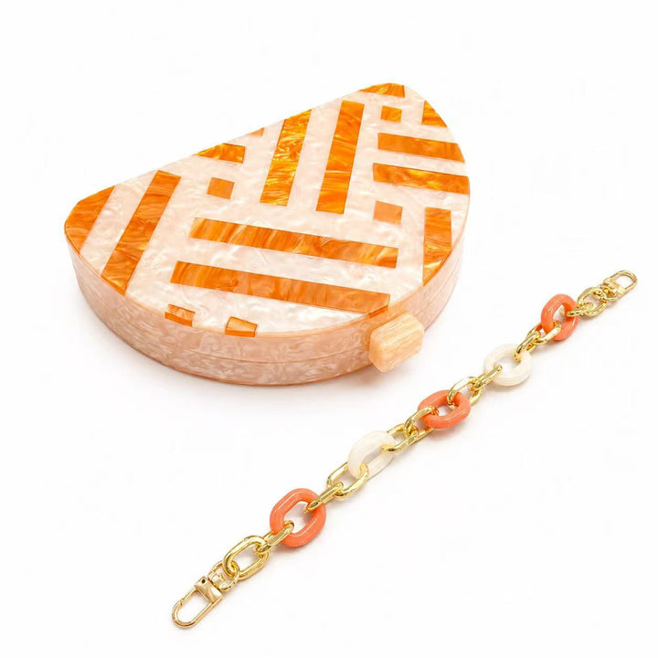 Decorative Geometric Acrylic Clutch
