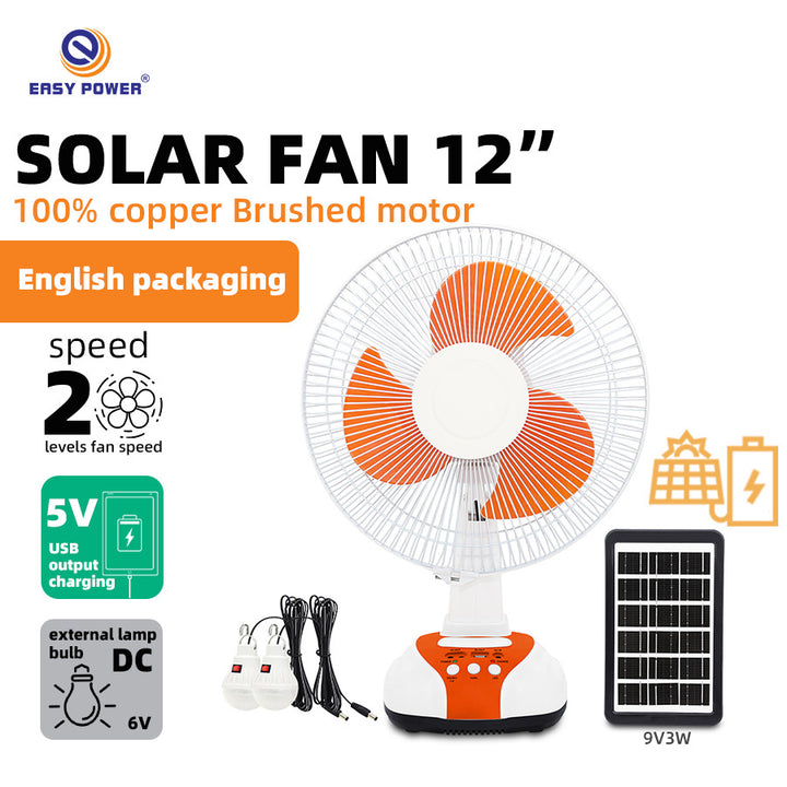 Unisex Solar-powered Table Fan Stornfield