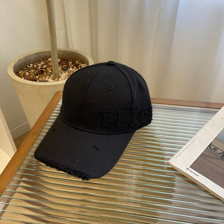 Women's Distressed Graphic Peace Baseball Cap Stornfield