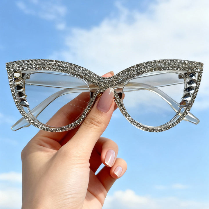 Rhinestone-Embellished Cat-Eye Eyewear Stornfield