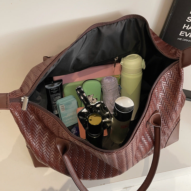 Elegant Tote Bag Made of Woven Synthetic Leather Stornfield
