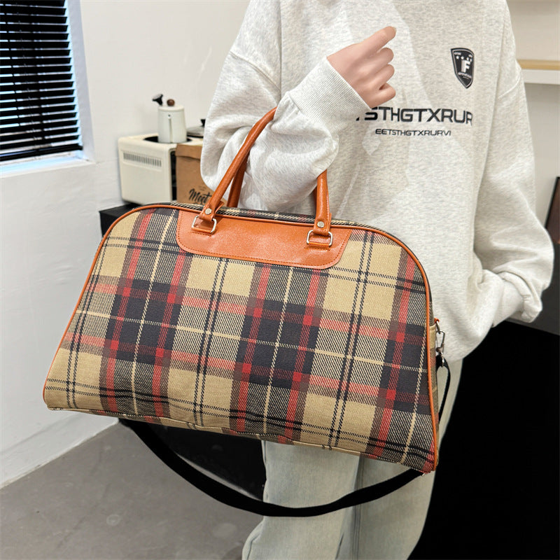 Stylish Plaid Weekend Tote Bag Stornfield