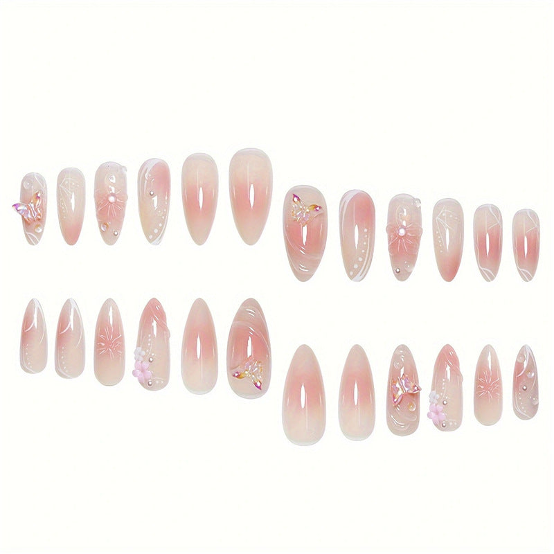 Artistic Floral Inspired Press-On Nails Stornfield