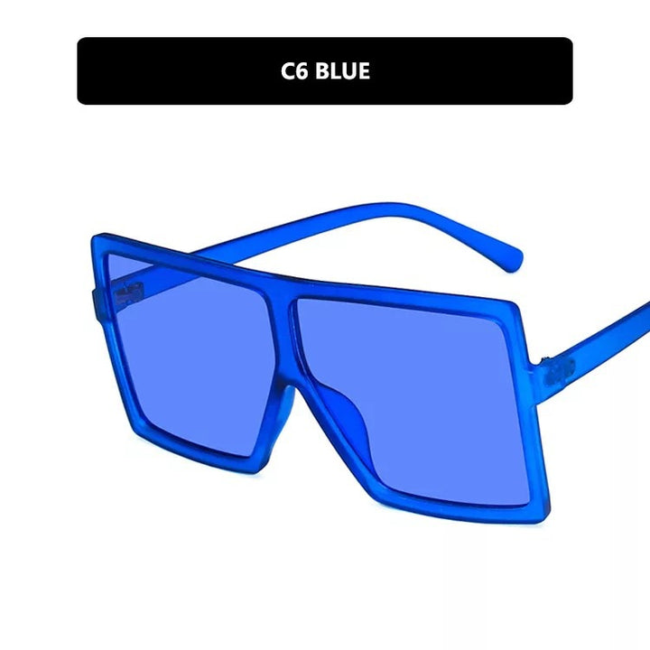 Women modern oversized sunglasses with transparent frame and stylish lenses Stornfield