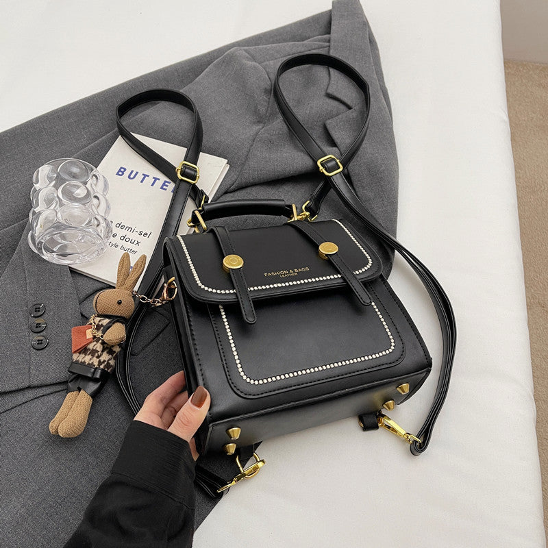 Vintage-Inspired Structured Satchel Bag Stornfield