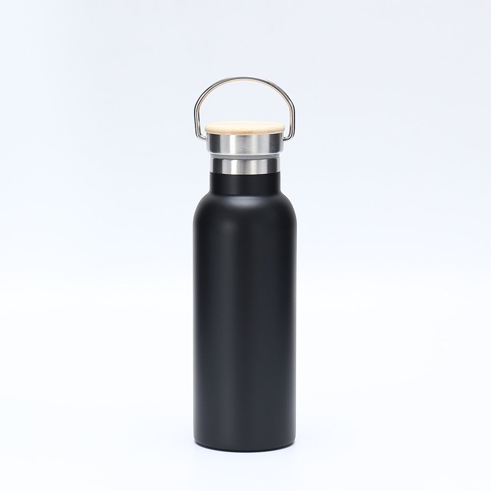 Women's insulated stainless steel drinking bottle with wooden lid Stornfield