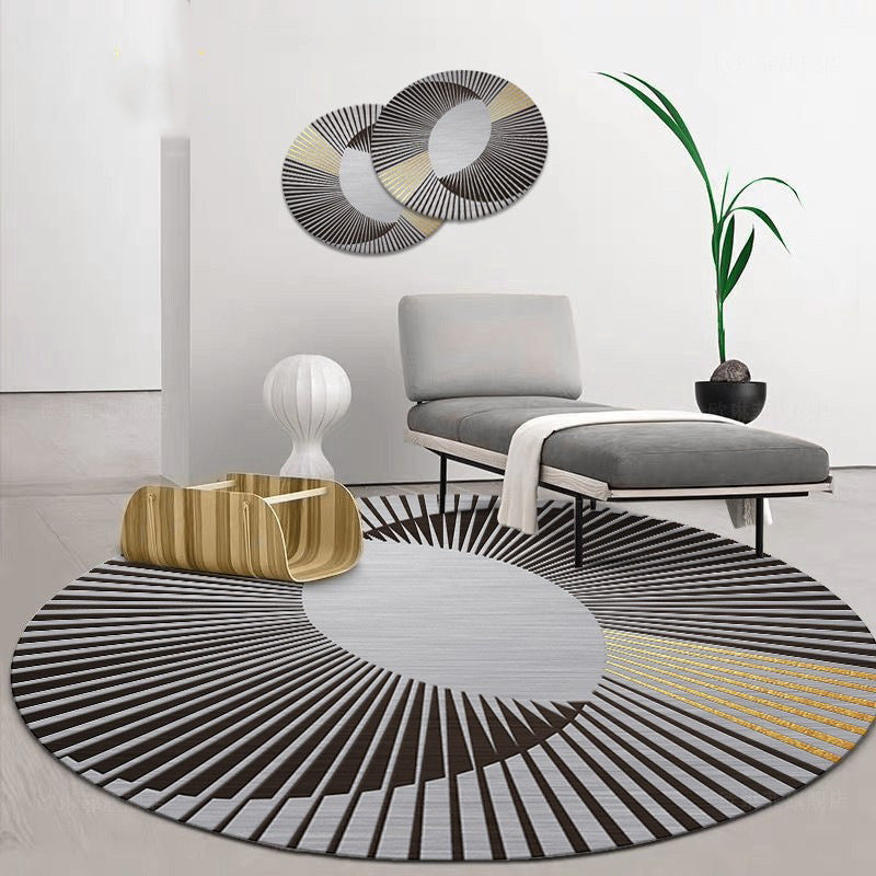 Round Geometric Pattern Area Rug Stornfield