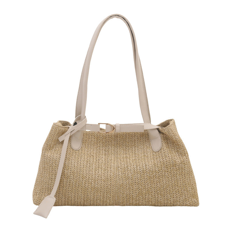 Woven Straw Shoulder Bag