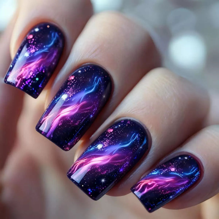 Nail art set with galactic design Stornfield